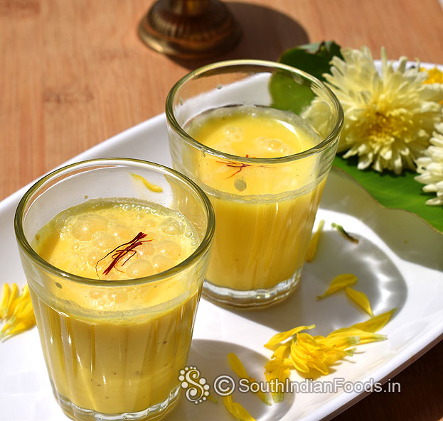 Kesar flavoured lassi