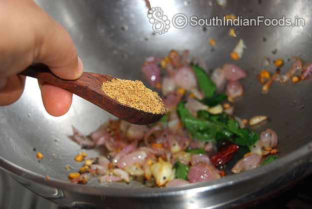 Add ground fenugreek powder