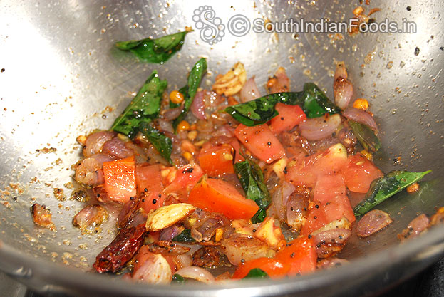 Add tomato saute well