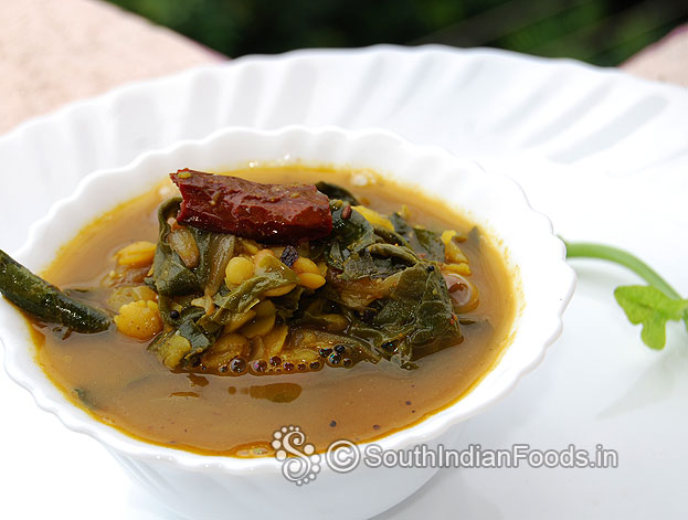Basella alba dal curry-Vallicheera basale soppu
