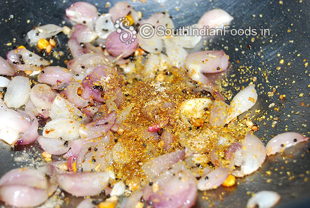 Add garlic, asafetida, fenugreek powder