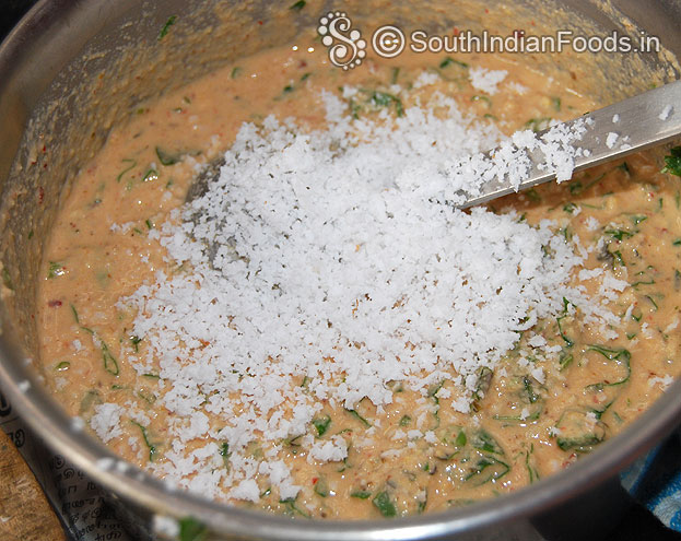 Add coconut mix well