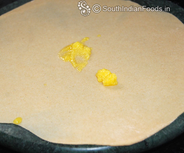 Add ghee, evenly spread