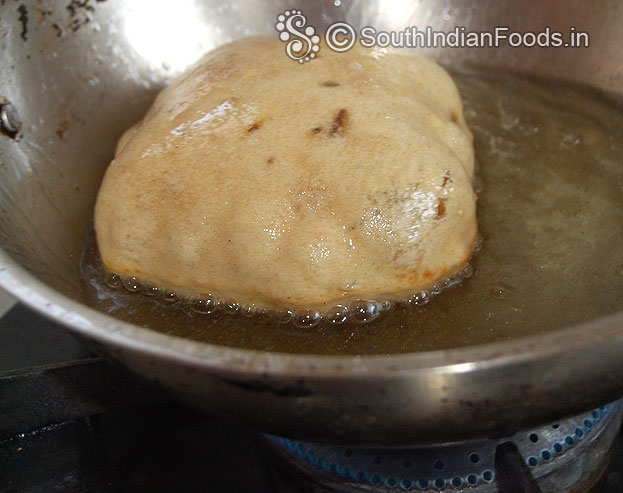 Flip over mangalore bun deep fry both sides