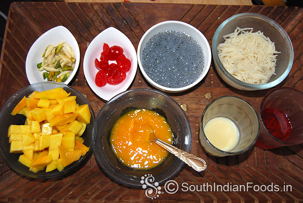 Mango falooda ingredients