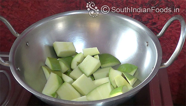 Add raw mango cubes