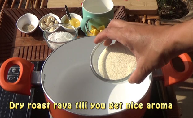Dry roast rava