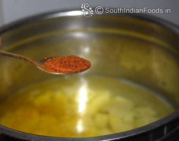 Add red chilli powder