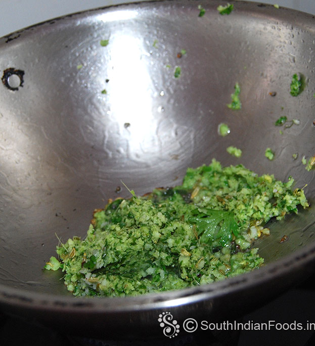 Add ground mixture, saute for a min