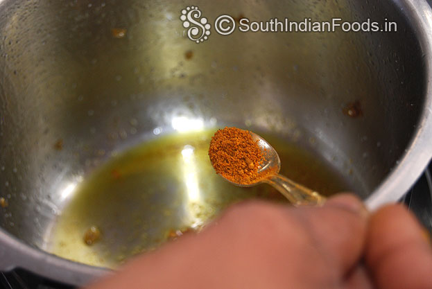 Add red chilli powder