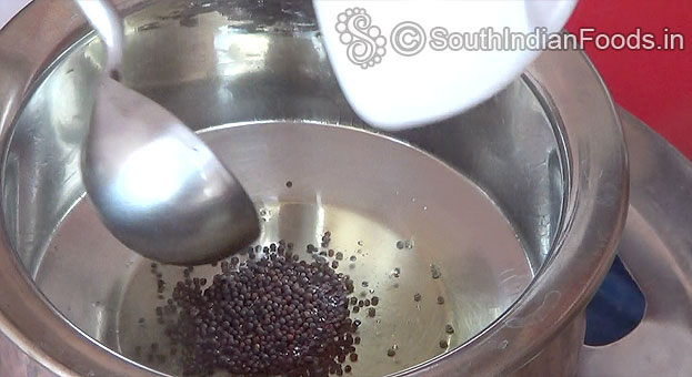 Add mustard seeds, let it splutter