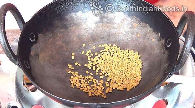 Dry roast fenugreek seeds