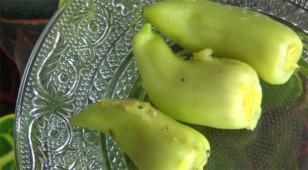 Potato Stuffed Chilli ready