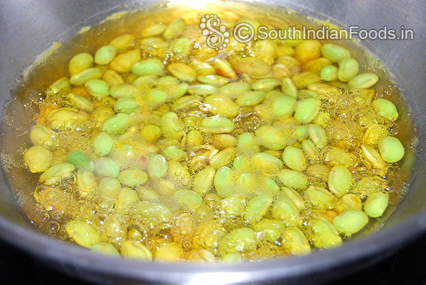 Parboil with turmeric powder