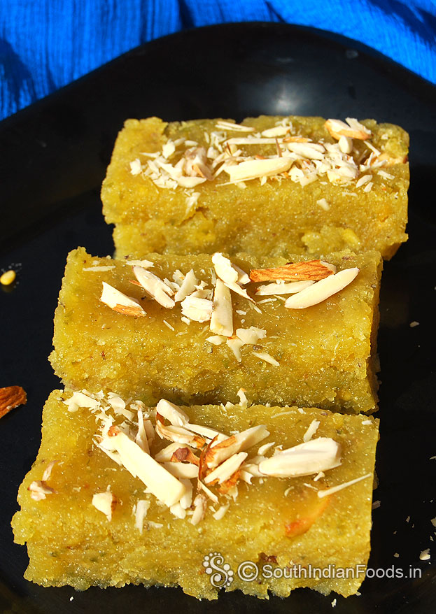 Healthy moong dal burfi