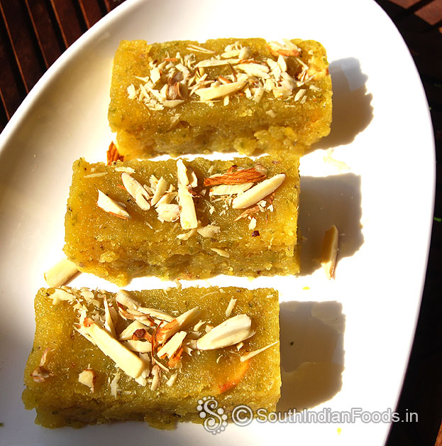 Instant moong dal rava burfi