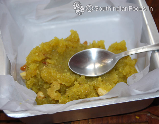 Place moong dal mixture into the tray, evenly spread