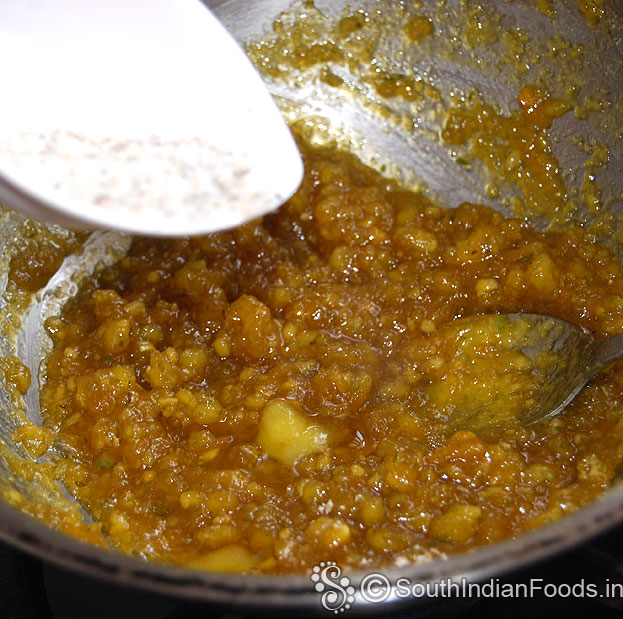 Add cardamom powder, mix well