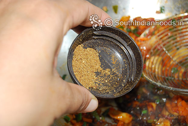 Add garam masala powder