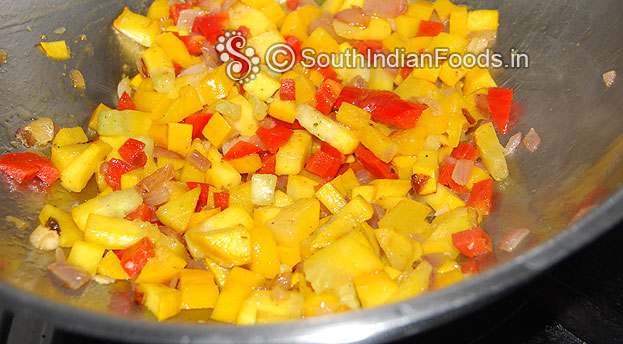 Add capsicum garam masala salt saute well