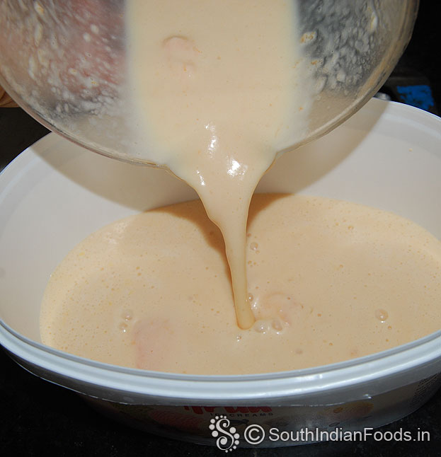 Pour into airtight container, freeze till set