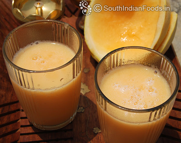 Summer cooler muskmelon juice