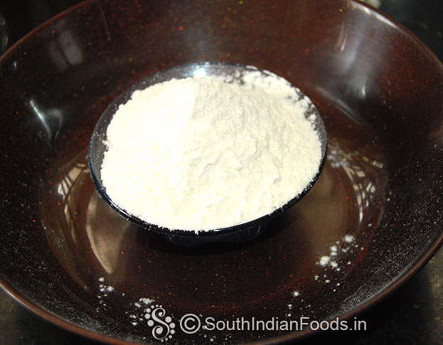 In a bowl add all purpose flour