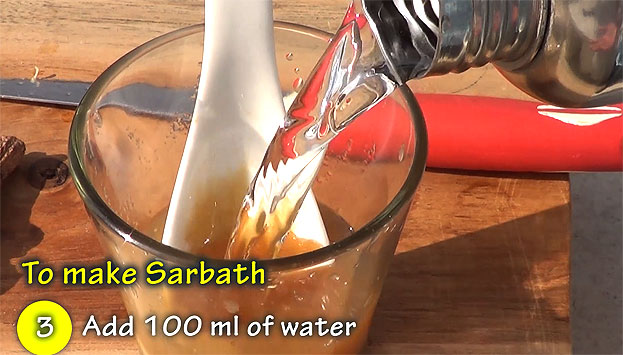 Add cold water, mix well