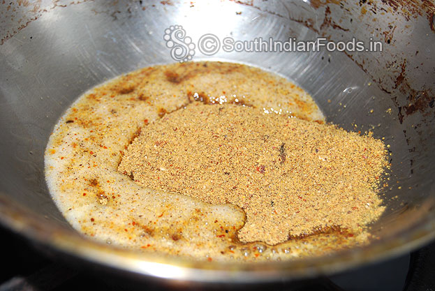 Add freshly ground powder