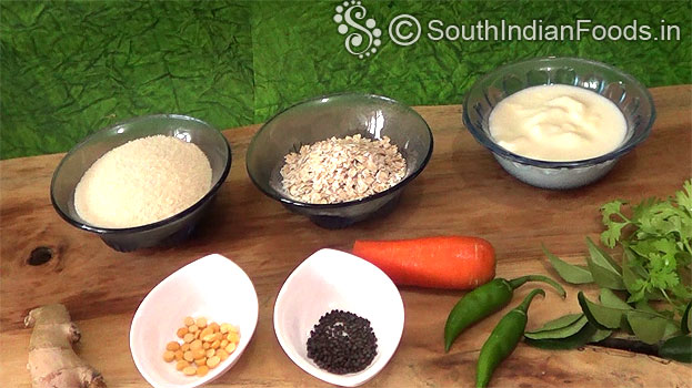 Oats rava idli ingredients
