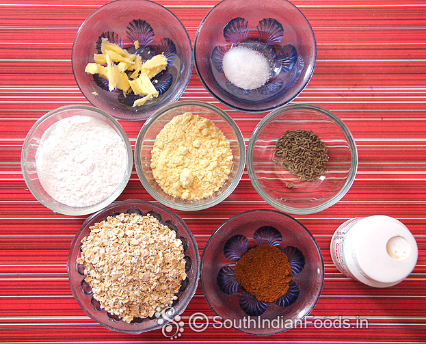 Oats murukku ingredients