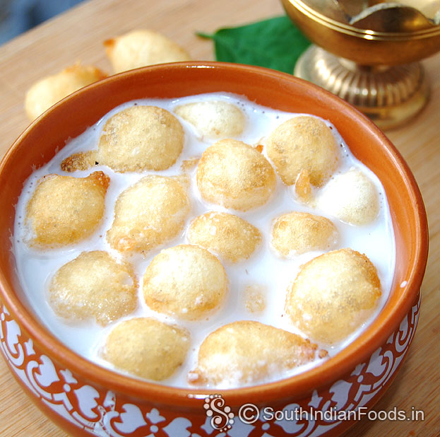 Homemade paal paniyaram