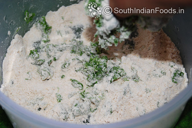 Add water mix well, knead it, make soft dough