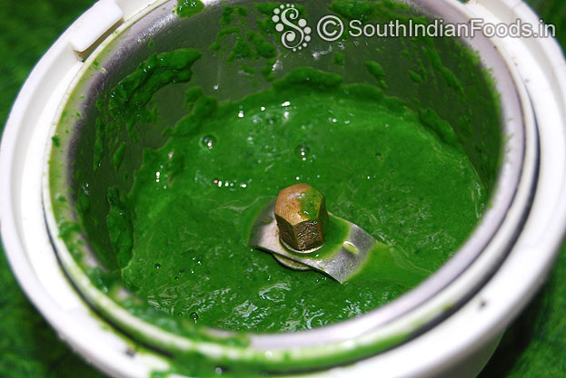 Spinach puree is ready