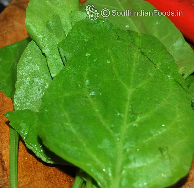 Wash & chop spinach
