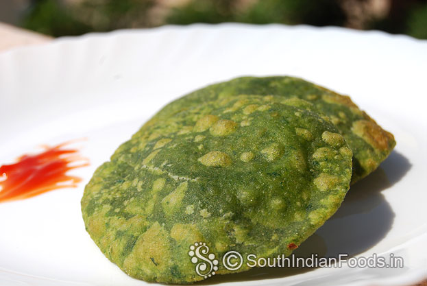 Spinach poori