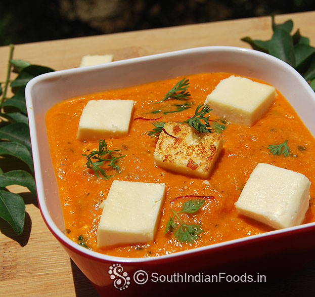 Easy paneer butter masala