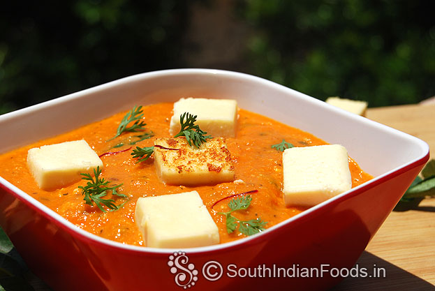 Quick paneer butter masala