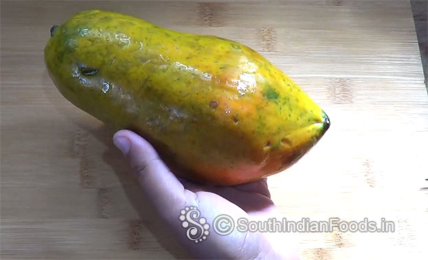 Wash papaya