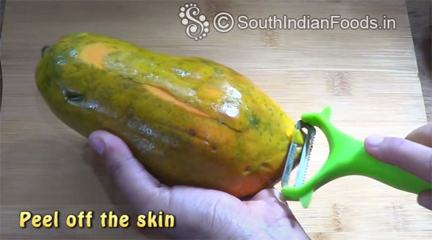 Peel off the skin
