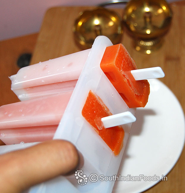 After 8 hours, remove it from freezer, demold, serve immediately