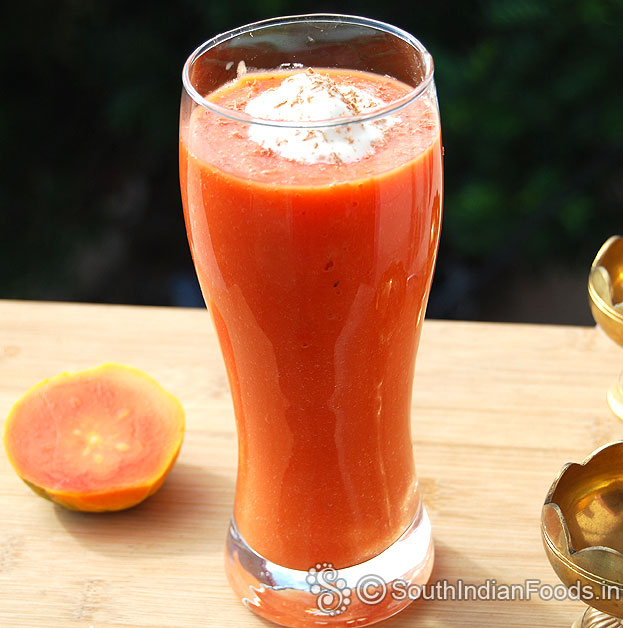 Papaya ice cream smoothie