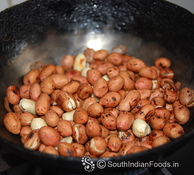 Dry roast peanuts