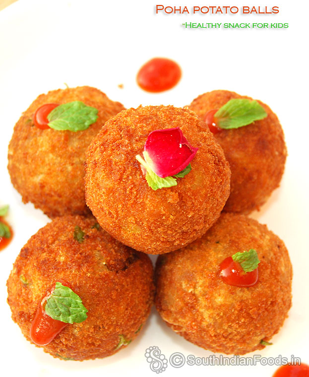 Poha potato croquettes