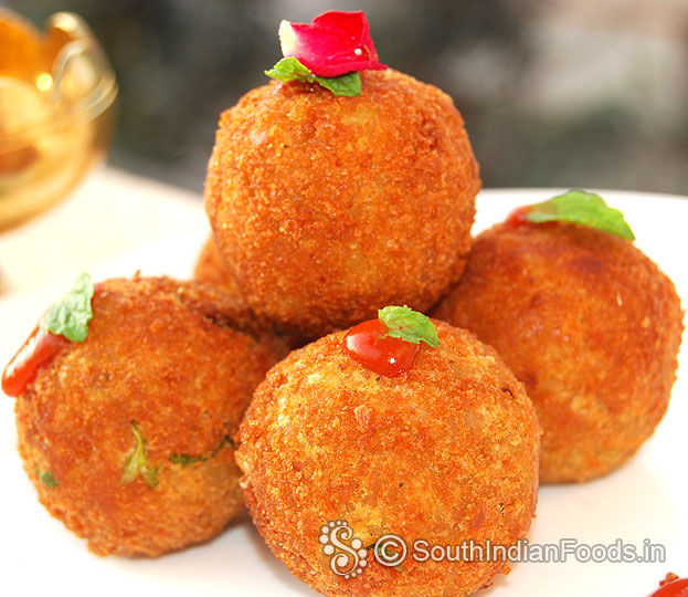 Flatten rice potato balls