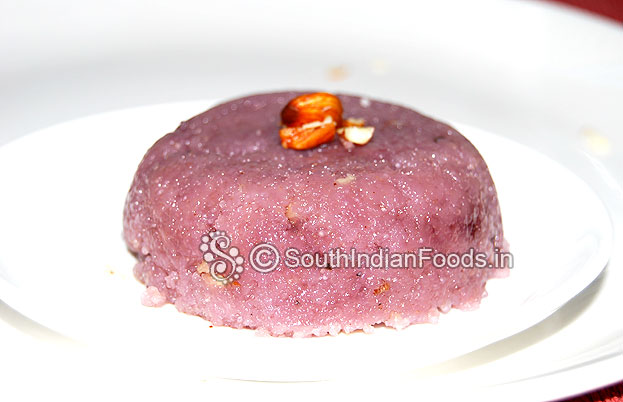Purple semolina kesari