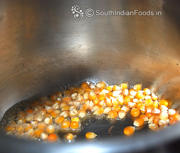Add corn kernels, cover lid, shake occasionally