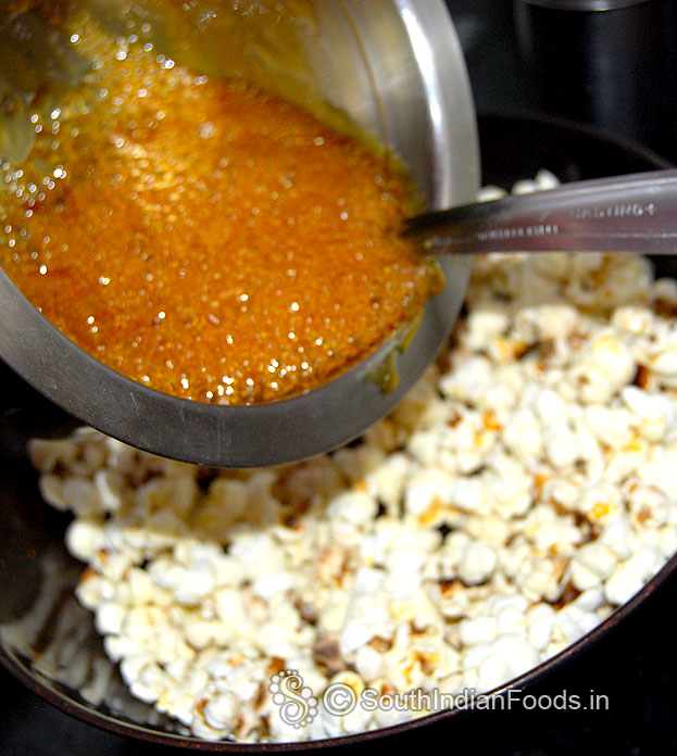 Pour jaggery syrup