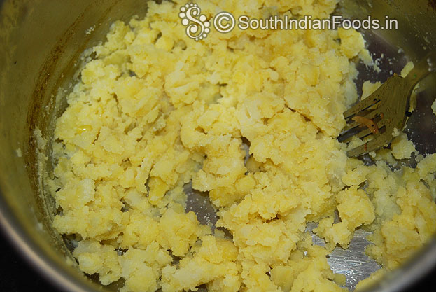 Boil potato, mash well