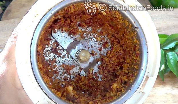 Ground red chilli mixture ready